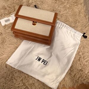 JW PEI Tan and Cream Shoulder Bag